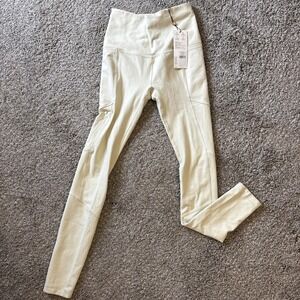 NWT Calia Size XS Jacquard Hike Leggings Cream Women‎ Performance Pocket